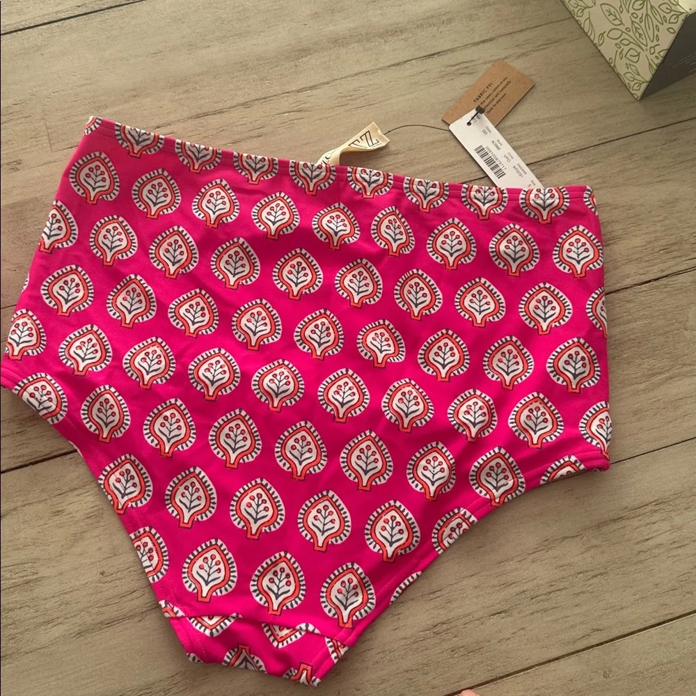 SZ Blockprints™ X J.Crew deep-V french  top /high-waisted bottom in Bagru print